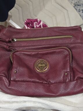 Stone & Co. Burgundy Leather Crossbody Bag
